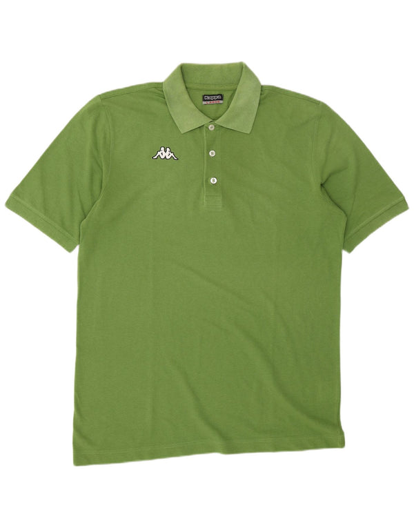 Kappa Mens Polo Shirt Large Green Cotton