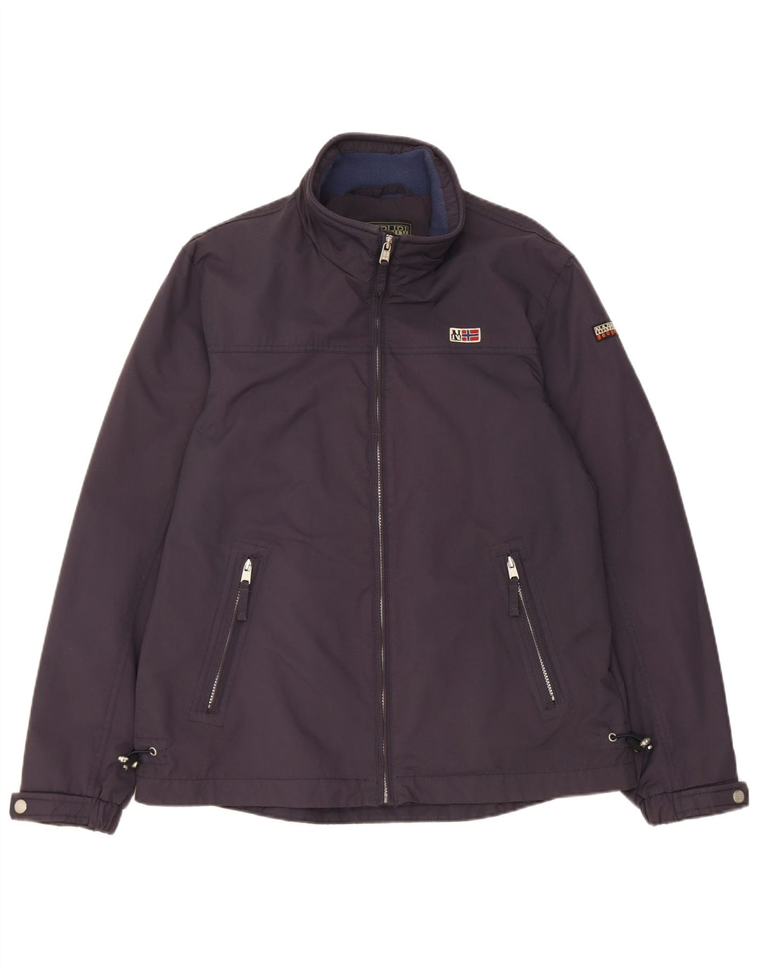 Napapijri Mens Geographic Rain Jacket UK 40 Large Navy Blue Polyamide