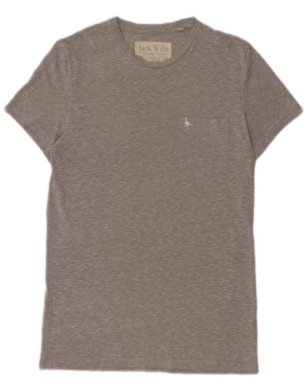 Jack Wills Mens T-Shirt Top Small Grey Flecked Cotton
