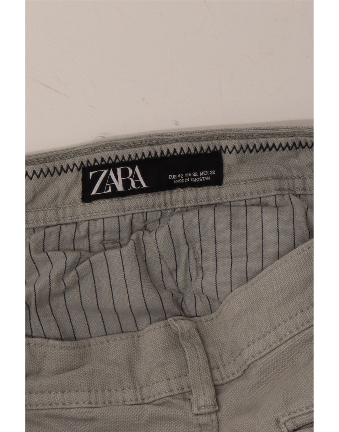 ZARA Womens Slim Chino Trousers EU 42 Large W32 L31 Grey Vintage Zara and Second-Hand Zara from Messina Hembry 