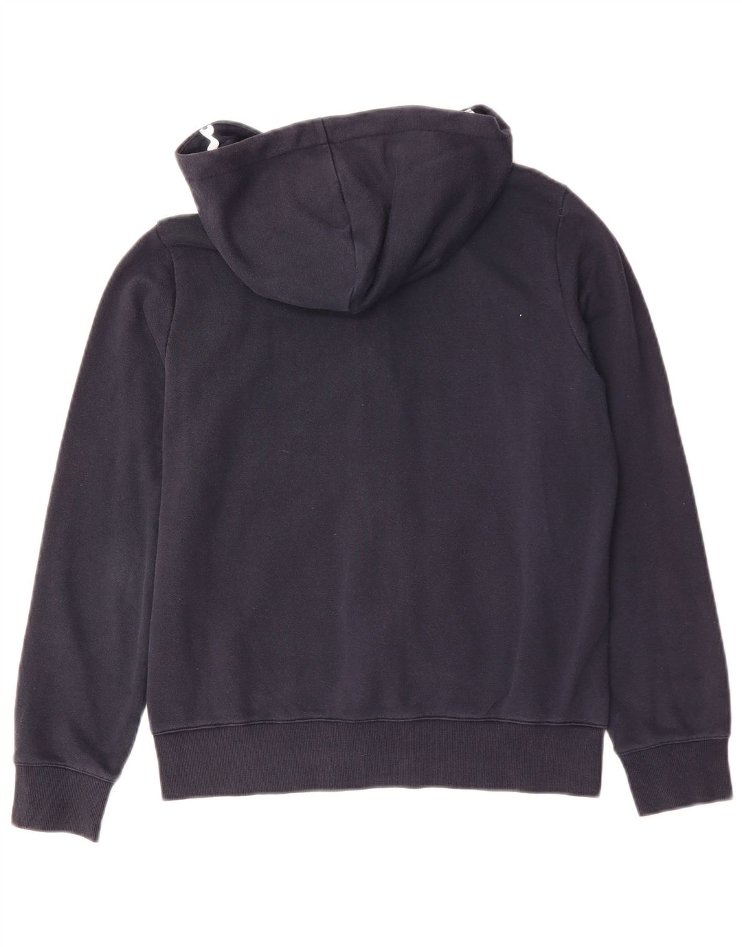 CHAMPION Womens Zip Hoodie Sweater UK 14 Medium Navy Blue Cotton