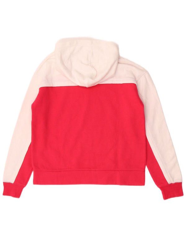 Champion Girls Graphic Hoodie Jumper 15-16 Years 2XL Pink Colourblock