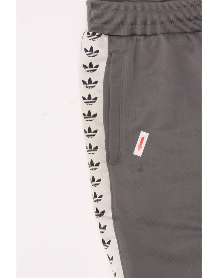 Adidas Boys Graphic Sport Shorts 13-14 Years Grey Colourblock Polyester