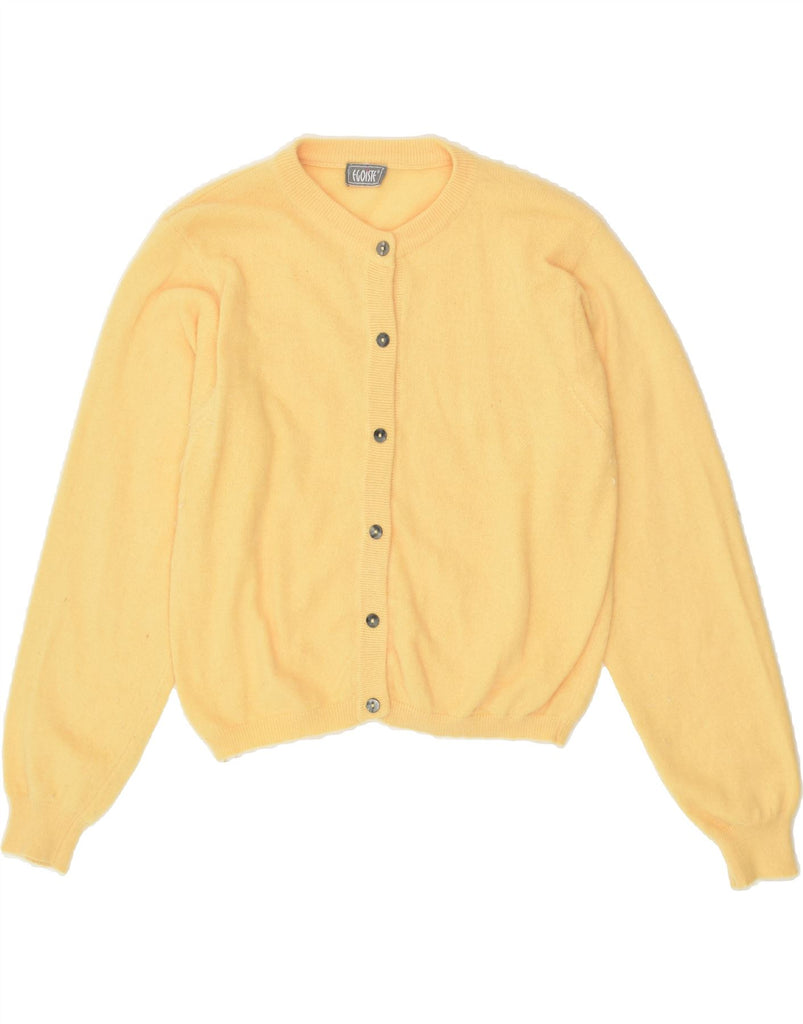 EGOISTE Womens Cardigan Sweater UK 14 Large Yellow | Vintage Egoiste | Thrift | Second-Hand Egoiste | Used Clothing | Messina Hembry 