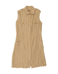 MARLBORO CLASSICS Womens Sleeveless Shirt Dress EU 50 3XL Beige Cotton