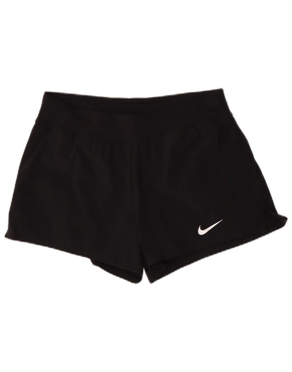 Nike Womens Dri Fit Sport Shorts UK 12 Medium Black Polyester
