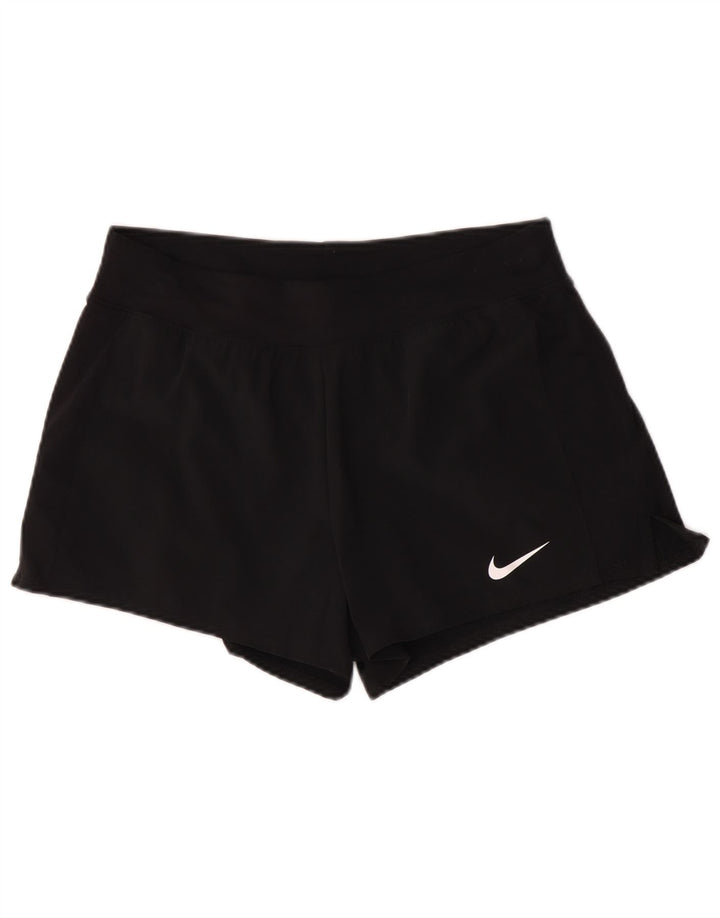 Nike Womens Dri Fit Sport Shorts UK 12 Medium Black Polyester