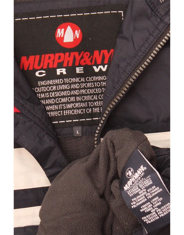 Murphy & Nye Mens Windbreaker Jacket UK 40 Large Navy Blue Colourblock