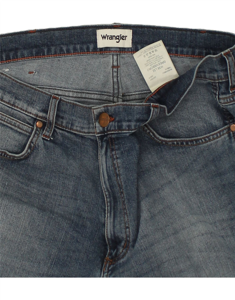 WRANGLER Mens Greensboro Straight Jeans W36 L32 Blue Cotton Vintage Wrangler and Second-Hand Wrangler from Messina Hembry 