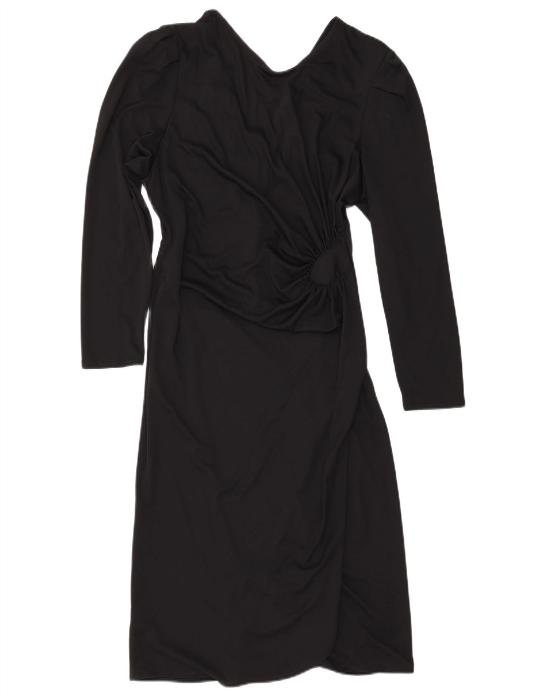 Vintage Womens Sheath Dress IT 42 Medium Black Polyester