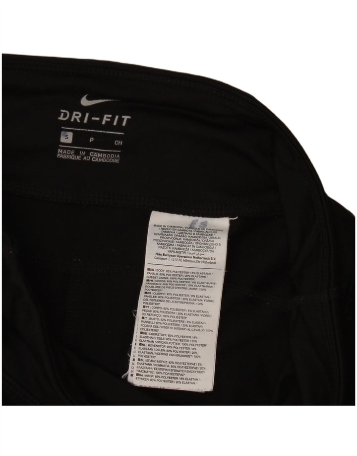 Nike Womens Dri Fit Leggings UK 8 Small  Black Polyester