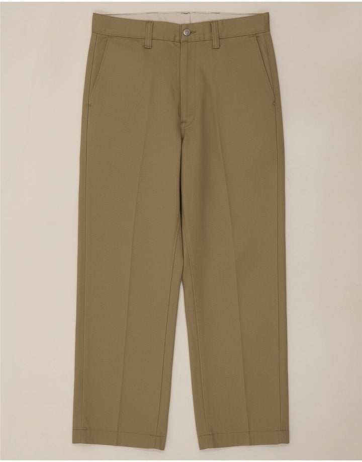Dickies Mens Straight Chino Trousers W34 L30 Khaki Polyester