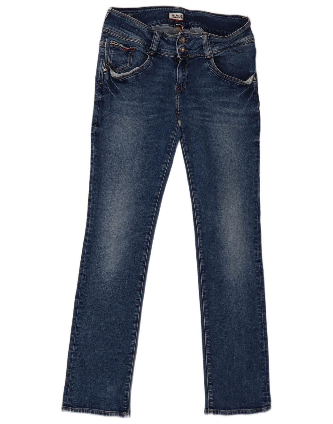 Tommy Hilfiger Womens Slim Jeans W28 L29 Blue Cotton