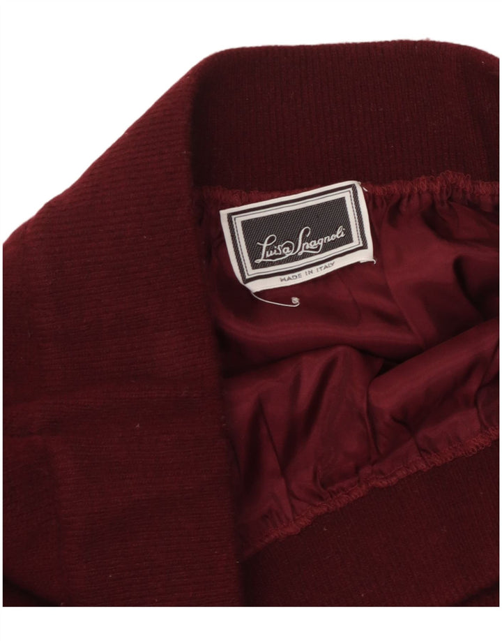 LUISA SPAGNOLI Womens Knit Pencil Skirt W36 XL Maroon