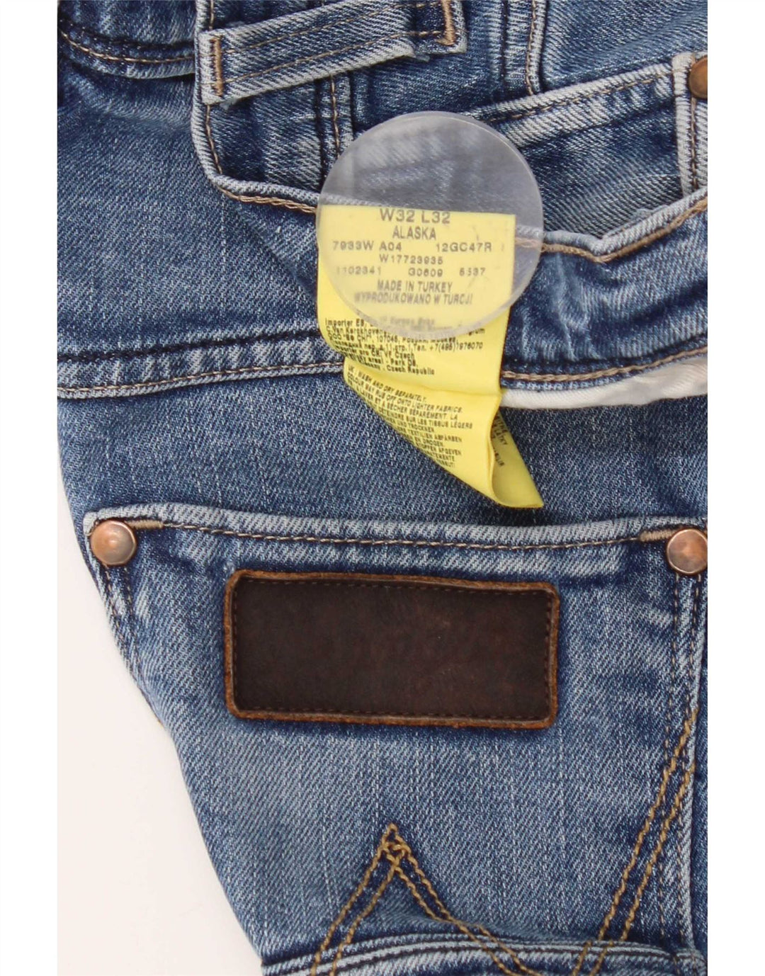 Wrangler Mens Alaska Straight Jeans W32 L28 Blue Cotton