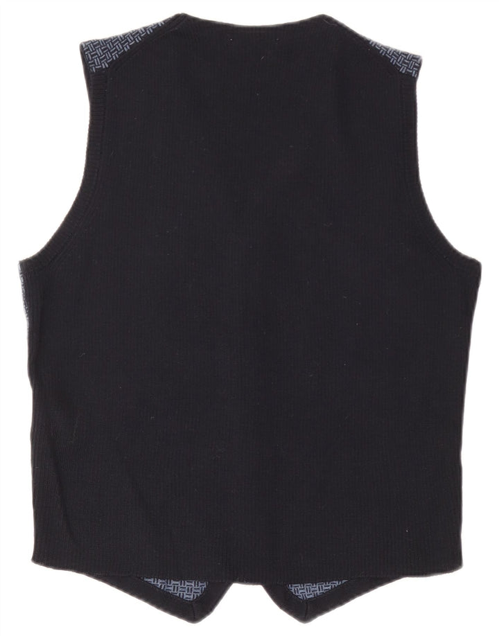 Conbipel Mens Knit Waistcoat Large Navy Blue Geometric Wool