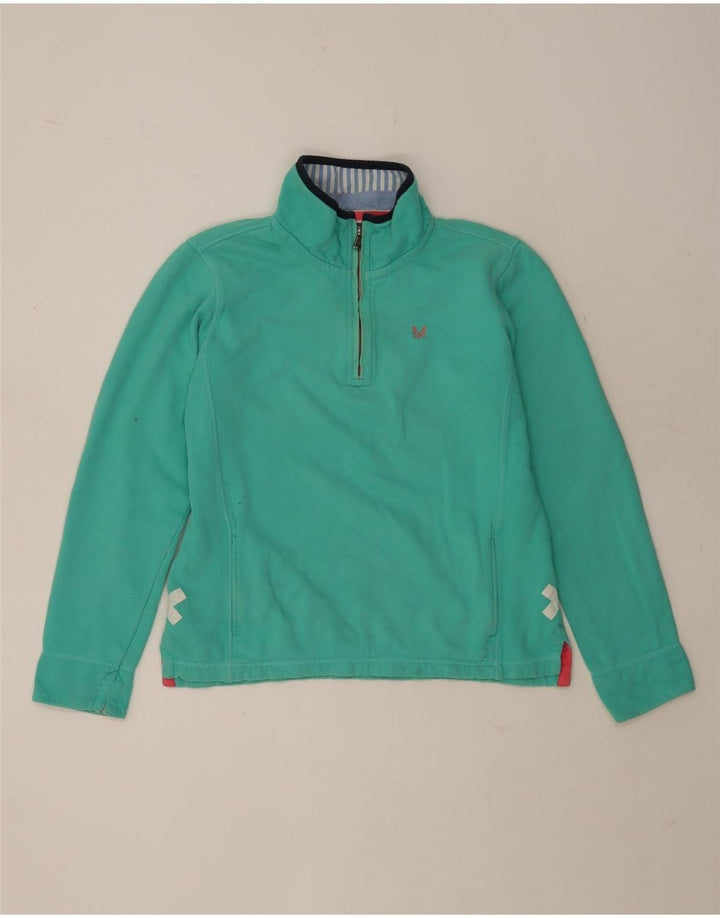 CREW CLOTHING Womens Oversized Sweatshirt Jumper UK 12 Medium Green