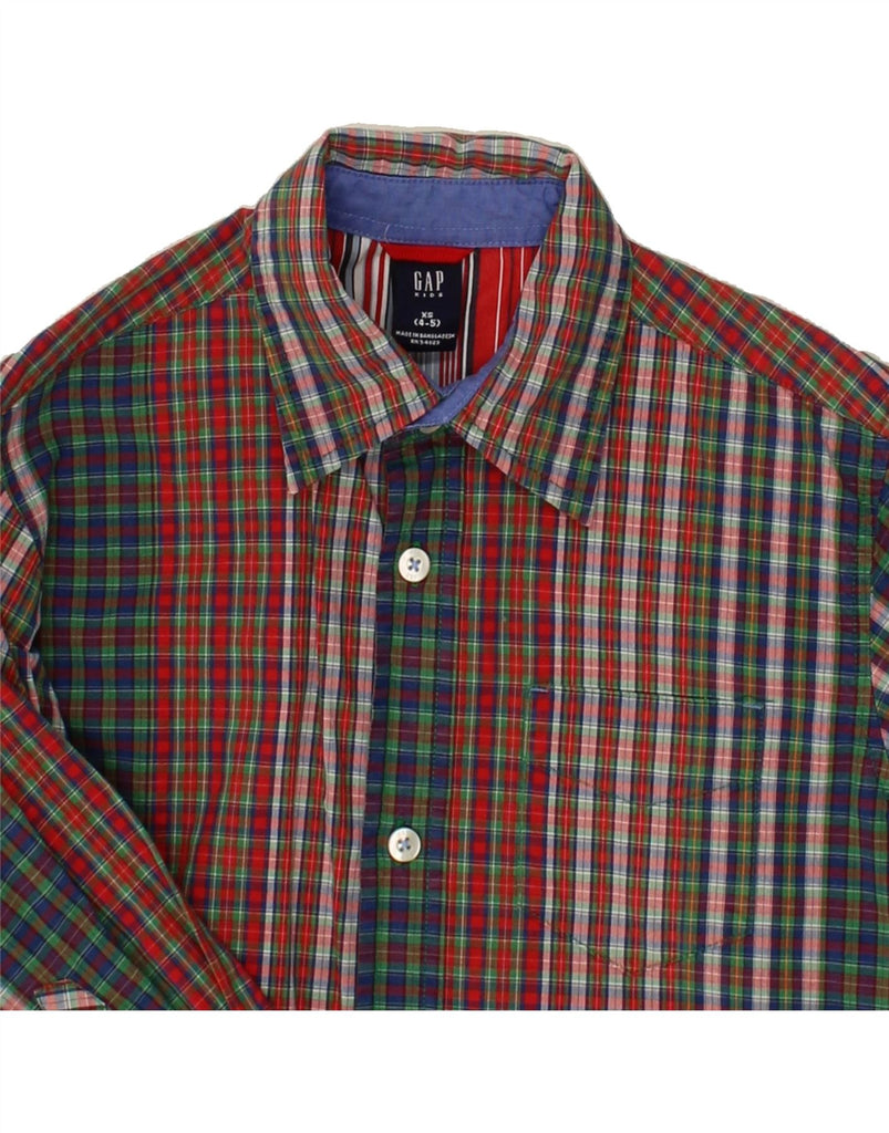 GAP Boys Shirt 4-5 Years XS Multicoloured Check Cotton | Vintage Gap | Thrift | Second-Hand Gap | Used Clothing | Messina Hembry 