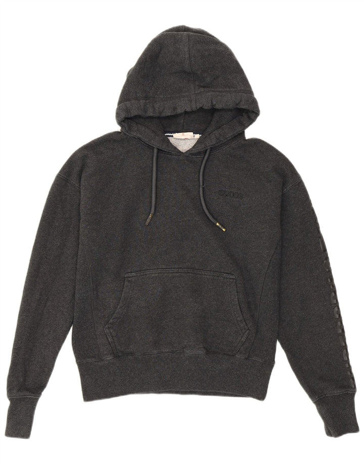 Superdry Womens Oversized Hoodie Jumper UK 10 Small  Grey Cotton