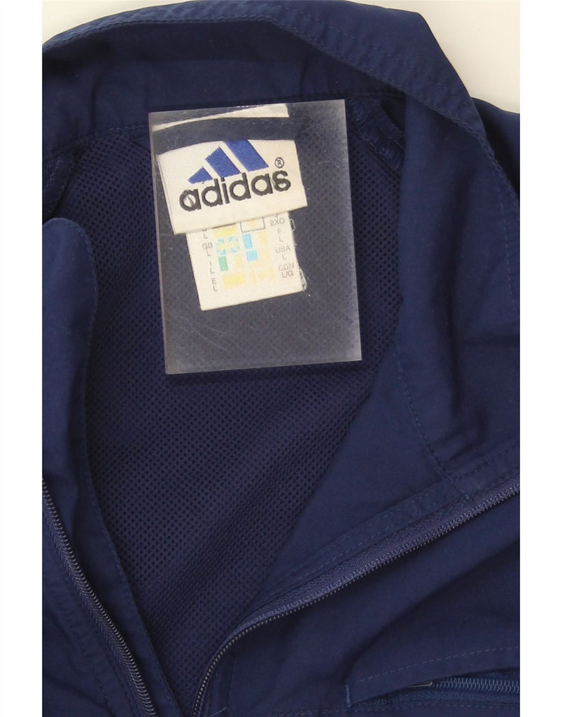 ADIDAS Mens Climashell Rain Jacket UK 40 Large Navy Blue Polyester Vintage Adidas and Second-Hand Adidas from Messina Hembry 