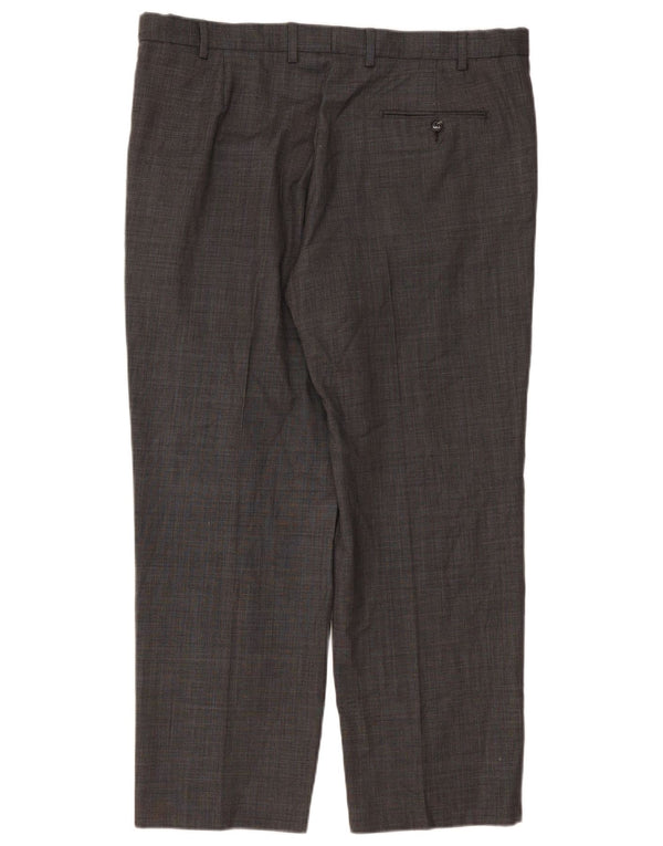 Marks & Spencer Mens Performance Straight Suit Trousers W38 L29 Grey