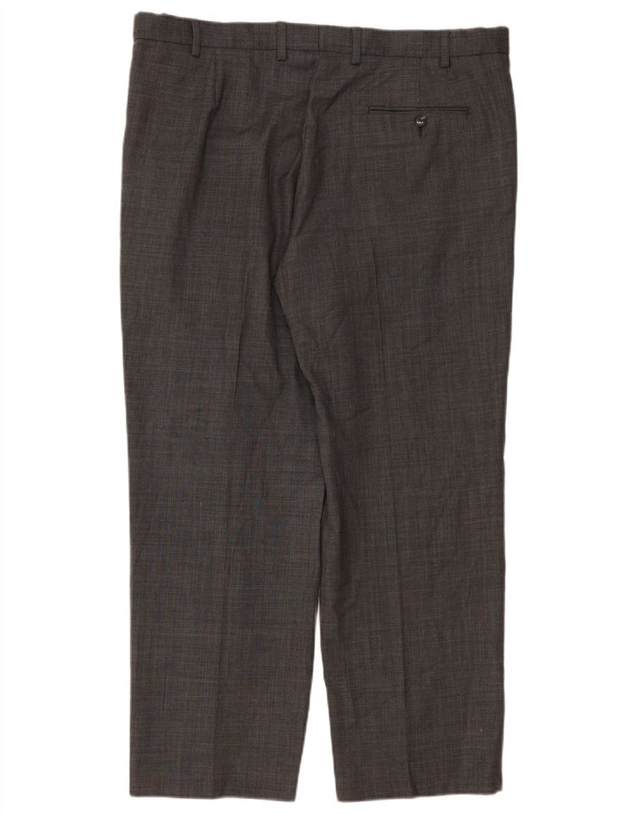 Marks & Spencer Mens Performance Straight Suit Trousers W38 L29 Grey
