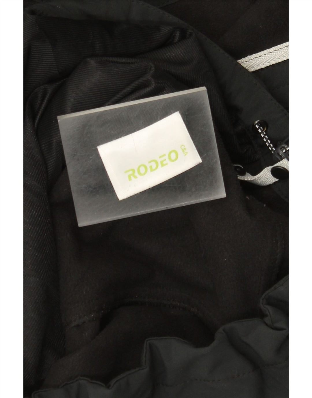 Rodeo Mens Hooded Windbreaker Jacket UK 42 XL Black Polyester