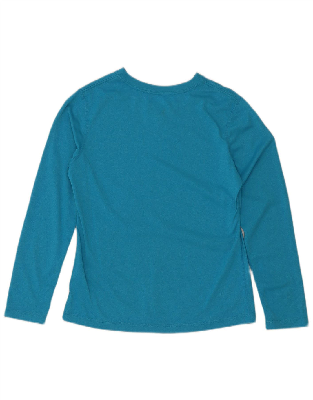 Nike Girls Dri Fit Top Long Sleeve 11-12 Years Large Blue Polyester