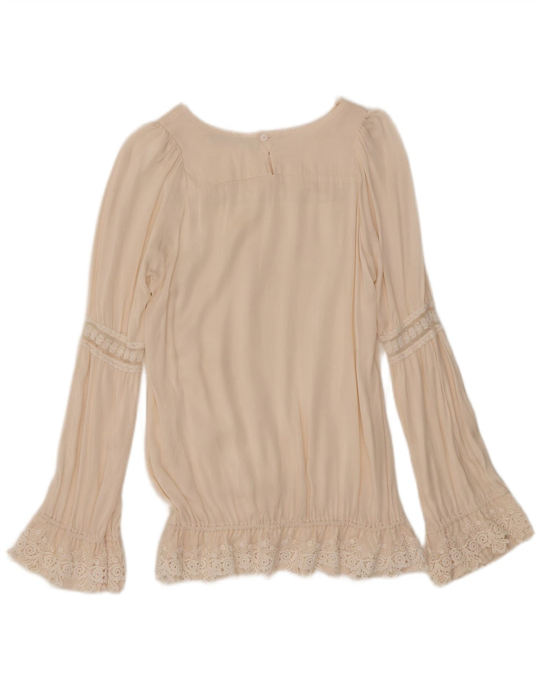 Vintage Womens Long Sleeve Blouse Top IT 40 Small Off White