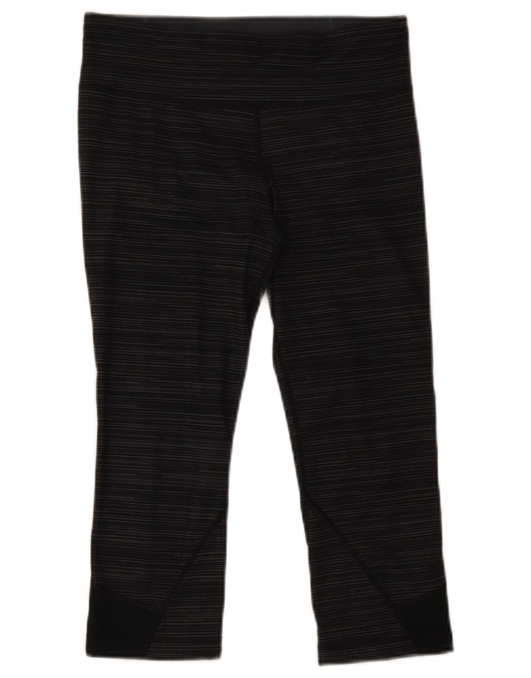 Under Armour Womens Capri Leggings UK 10 Small Grey Striped Polyester