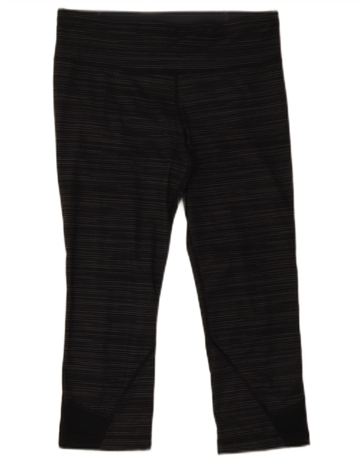 Under Armour Womens Capri Leggings UK 10 Small Grey Striped Polyester