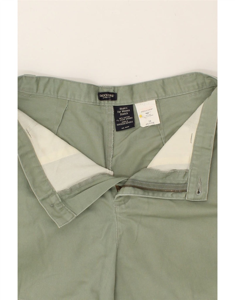 DOCKERS Womens Petite High Waist Casual Shorts US 10 Large W30  Green | Vintage Dockers | Thrift | Second-Hand Dockers | Used Clothing | Messina Hembry 