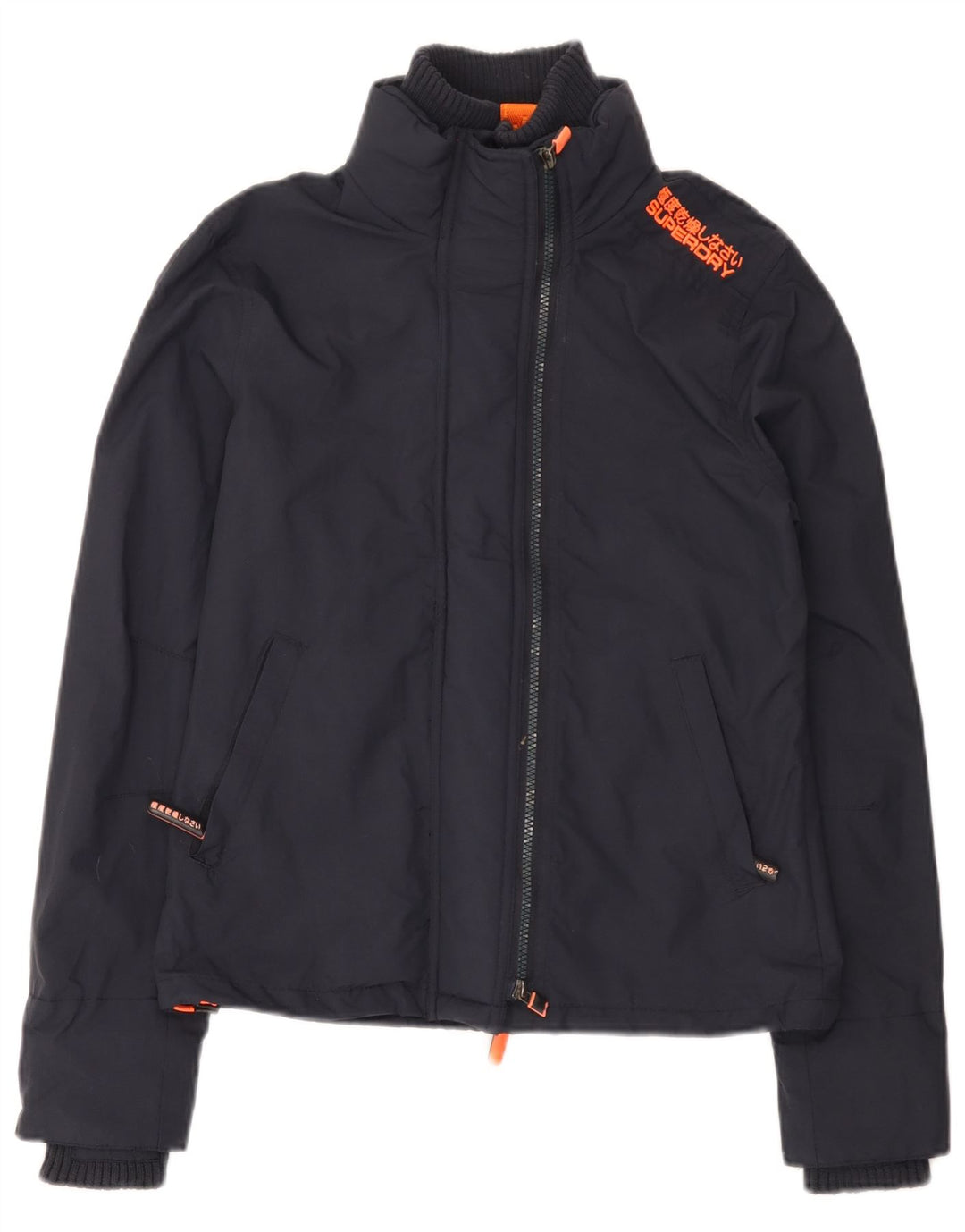 Superdry Womens The Windcheater Graphic Rain Jacket UK 12 Medium Navy Blue