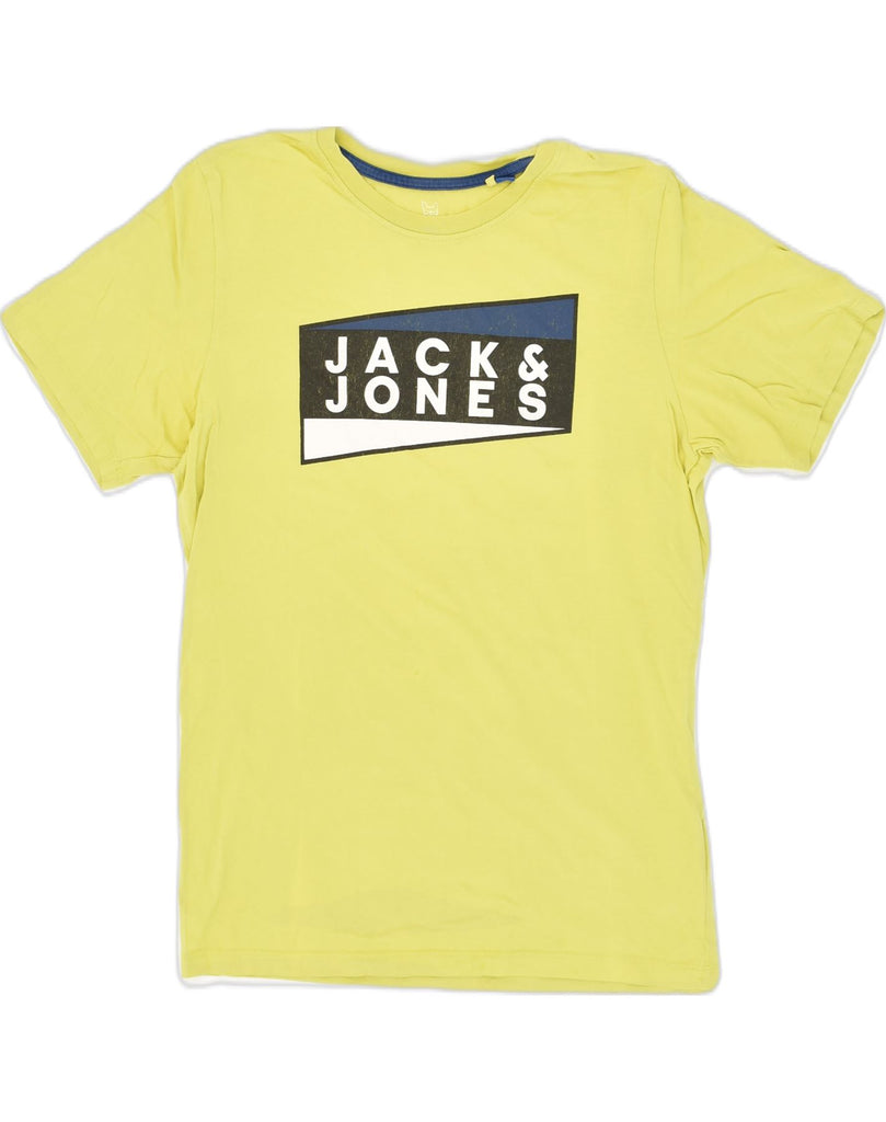 JACK & JONES Boys Graphic T-Shirt Top 15-16 Years Green Cotton | Vintage Jack & Jones | Thrift | Second-Hand Jack & Jones | Used Clothing | Messina Hembry 