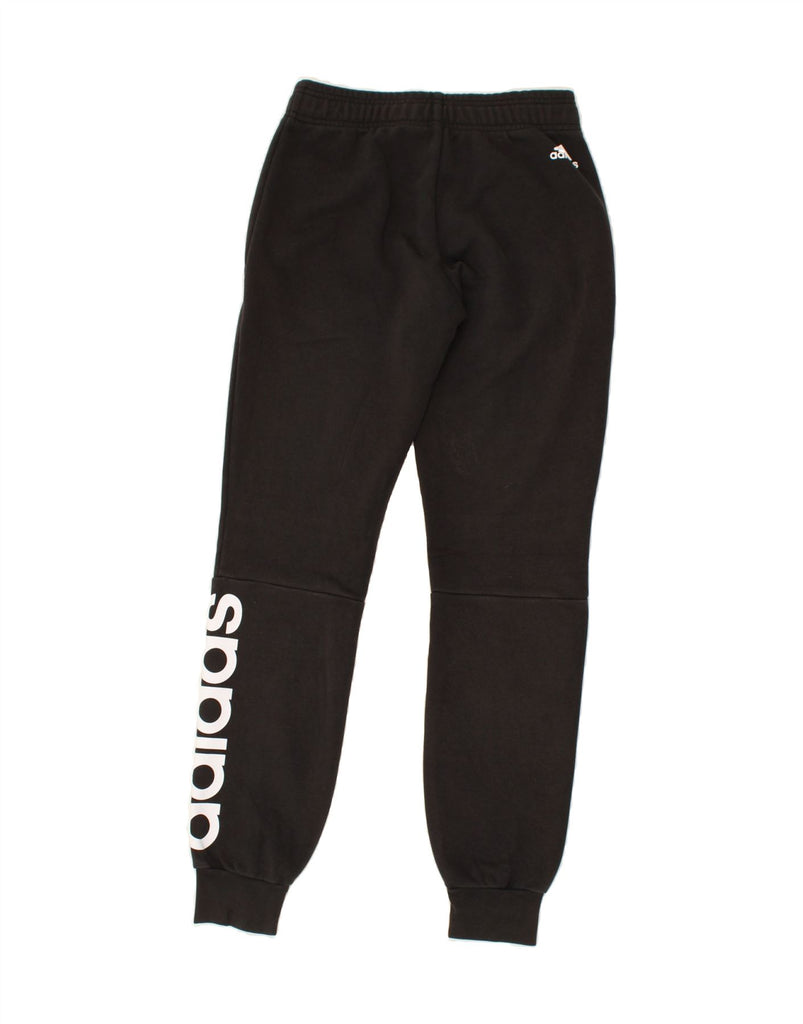 ADIDAS Womens Graphic Tracksuit Trousers Joggers UK 4/6 XS Black Cotton | Vintage Adidas | Thrift | Second-Hand Adidas | Used Clothing | Messina Hembry 