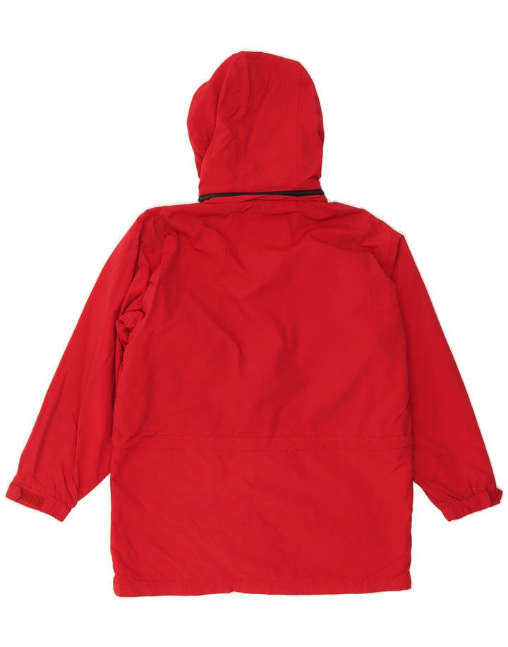 EDDIE BAUER Womens Hooded Windbreaker Jacket UK 10 Small Red Nylon Vintage Eddie Bauer and Second-Hand Eddie Bauer from Messina Hembry 
