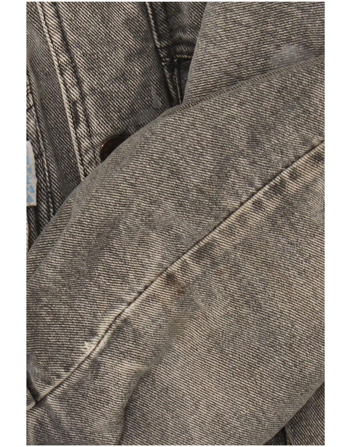 Vintage Mens Denim Jacket UK 40 Large Grey