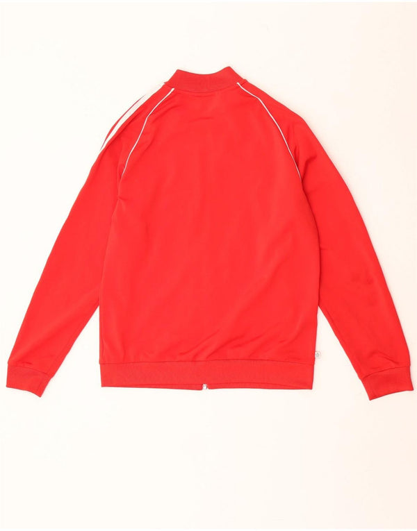 ADIDAS Boys Tracksuit Top Jacket 12-13 Years Large  Red Polyester