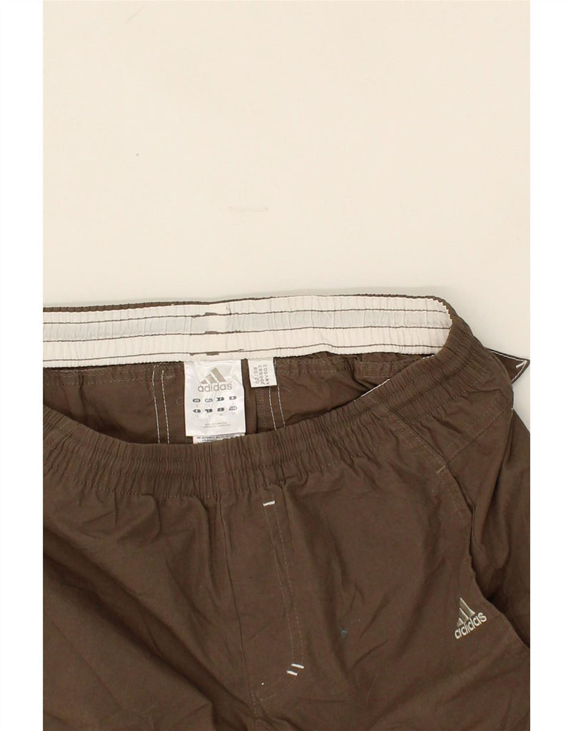 ADIDAS Mens Capri Tracksuit Trousers Small Brown Polyester Vintage Adidas and Second-Hand Adidas from Messina Hembry 