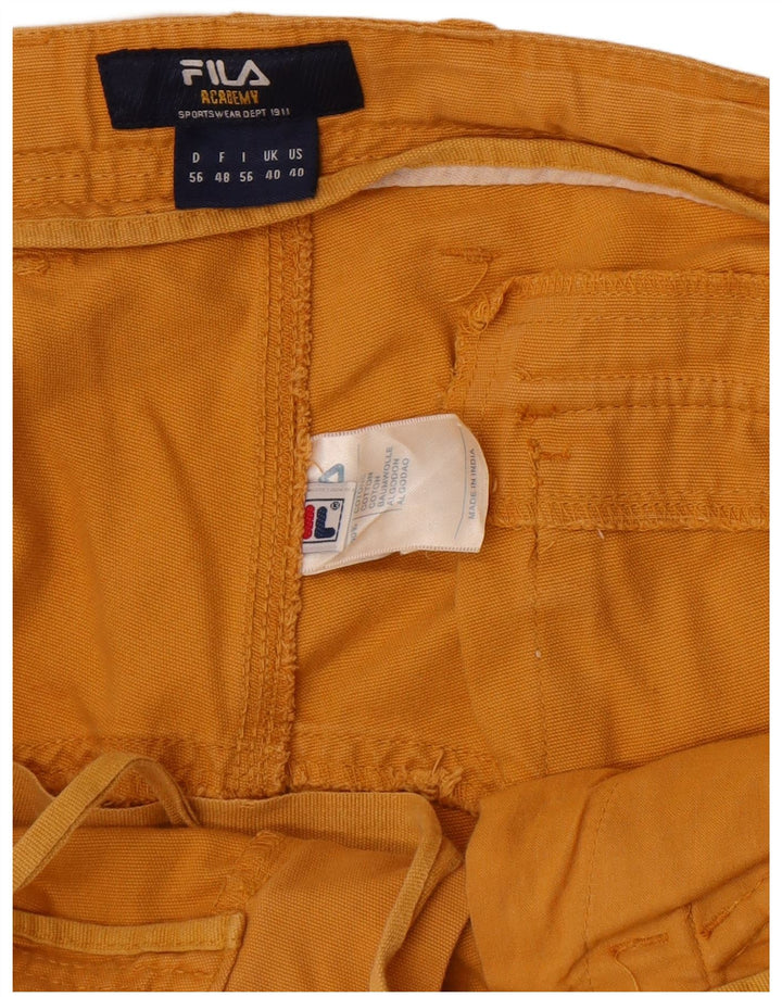 Fila Mens Cargo Shorts W40 XL  Yellow Cotton