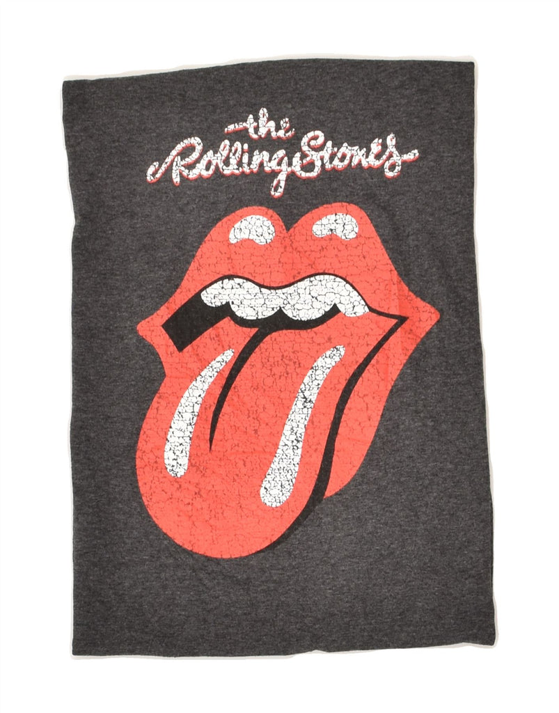 VINTAGE Mens Rolling Stones Graphic T-Shirt Top Medium Grey Cotton Vintage Vintage and Second-Hand Vintage from Messina Hembry 
