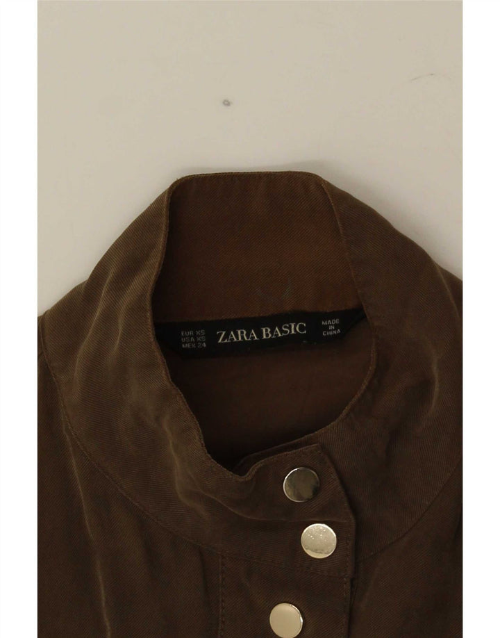 Zara Womens Oversized Utility Jacket UK 6 XS Khaki