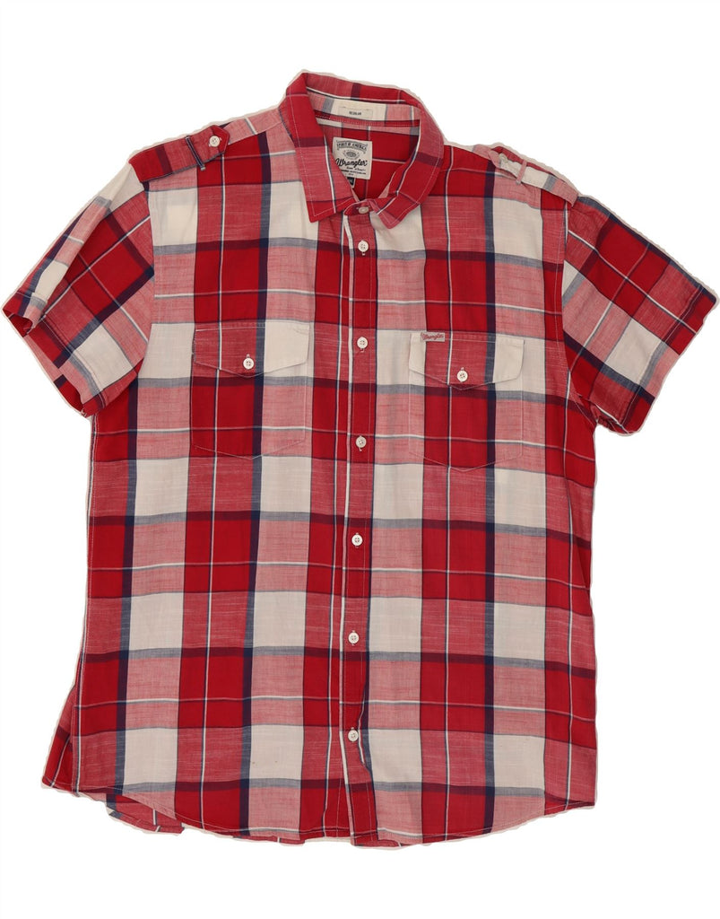 WRANGLER Mens Short Sleeve Shirt 2XL Red Check Cotton Vintage Wrangler and Second-Hand Wrangler from Messina Hembry 