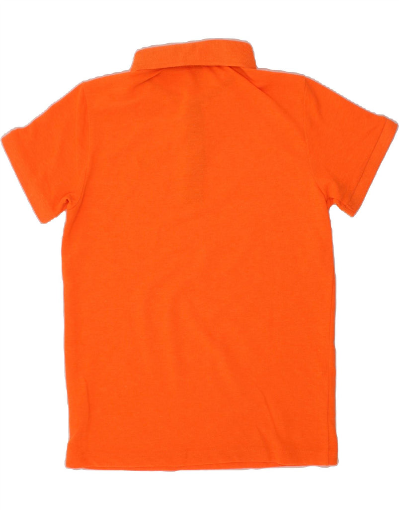 BENETTON Boys Polo Shirt 10-11 Years XL Orange Polyester Vintage Benetton and Second-Hand Benetton from Messina Hembry 