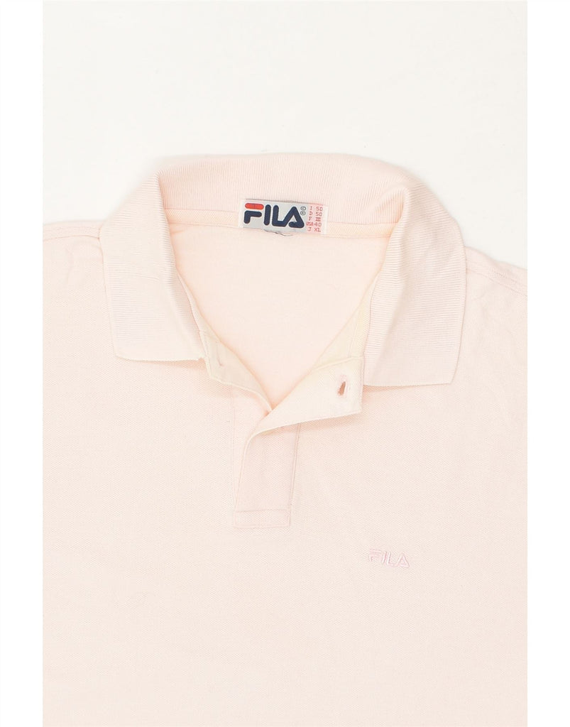 FILA Mens Polo Shirt IT 50 Medium Pink Cotton | Vintage Fila | Thrift | Second-Hand Fila | Used Clothing | Messina Hembry 