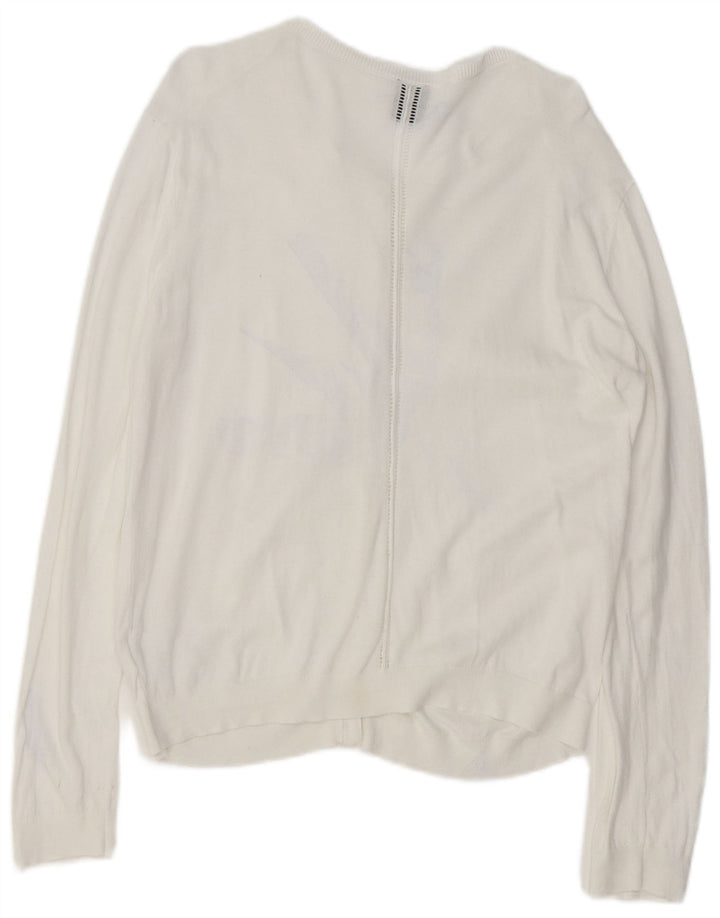 Gap Womens Cardigan Sweater UK 18 XL White Cotton