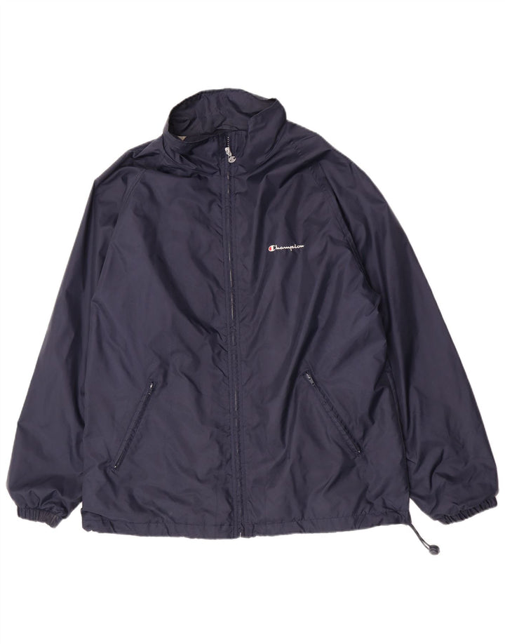 Champion Mens Rain Jacket UK 40 Large Navy Blue Polyamide