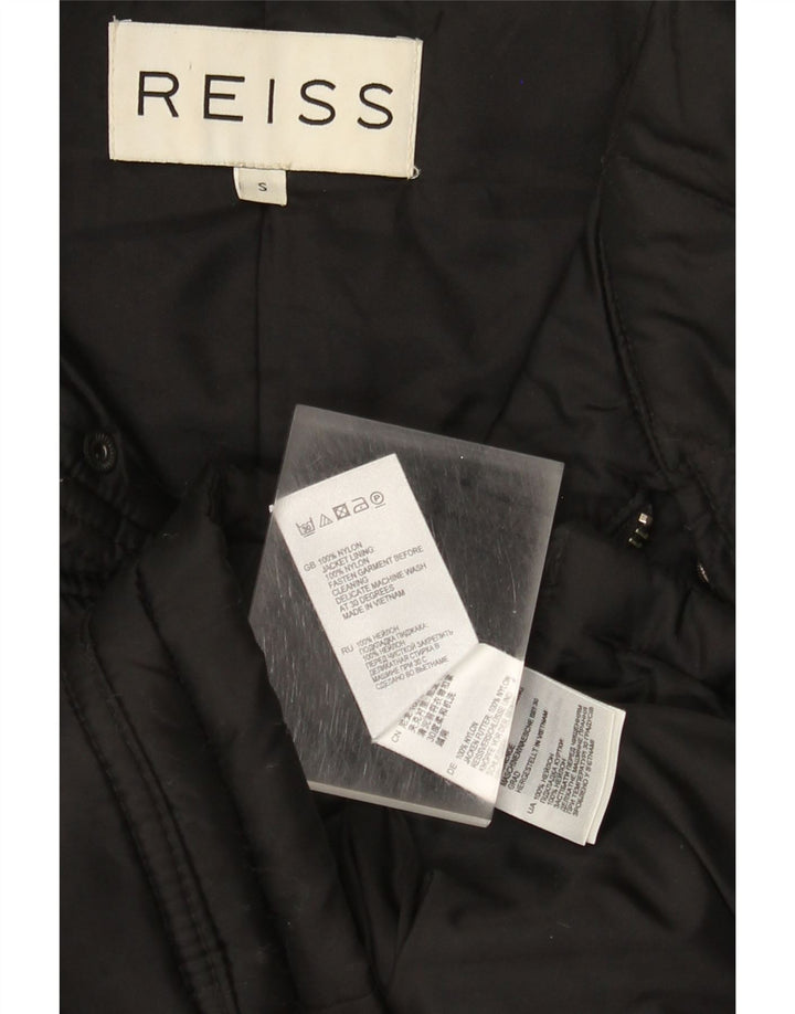 Reiss Mens Quilted Jacket UK 36 Small Black Nylon