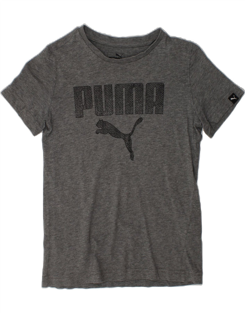 PUMA Boys Graphic T-Shirt Top 9-10 Years Grey Cotton | Vintage Puma | Thrift | Second-Hand Puma | Used Clothing | Messina Hembry 