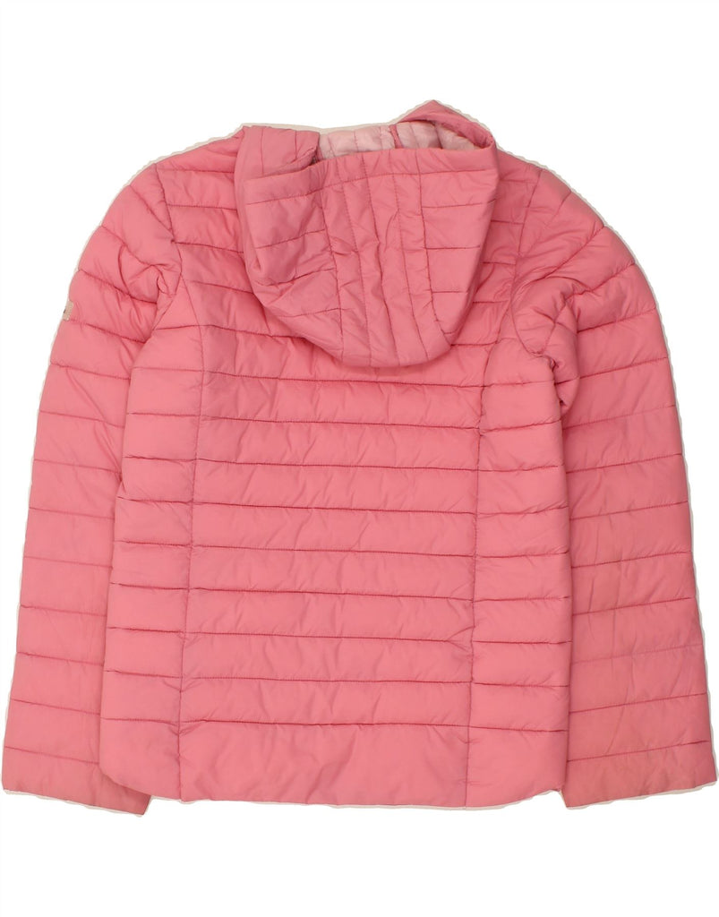 JOULES Girls Hooded Padded Jacket 11-12 Years Pink Polyester Vintage Joules and Second-Hand Joules from Messina Hembry 